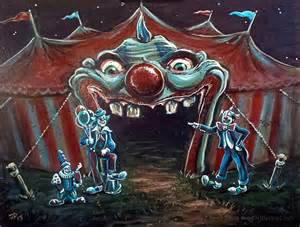 creepy circus clowns